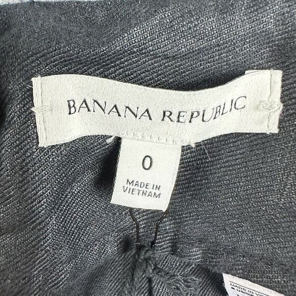 Banana Republic European Flax Linen Pants Womens 0 High Rise Volume Wide Leg NEW - Picture 16 of 16